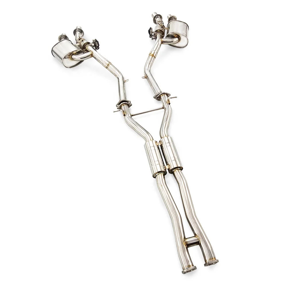 Stainless Steel High-performance Valved Cat-back Exhaust System for Stinger GT 3.3TT 2018-2023 Resonators Supports Customization