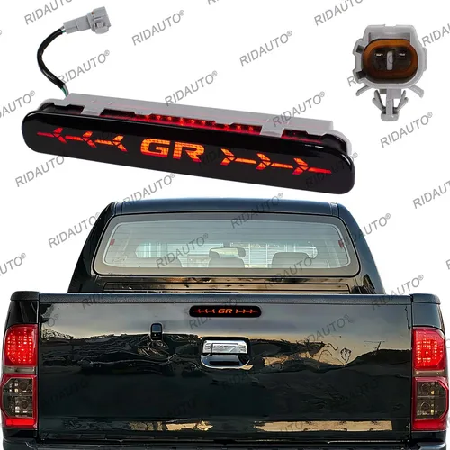 Imagen 2 del producto Tercera lámpara de freno luces de puerta trasera para Hilux Vigo 2008-2014 con GR LED puerta trasera luces de señal de parada de freno central de alto nivel
