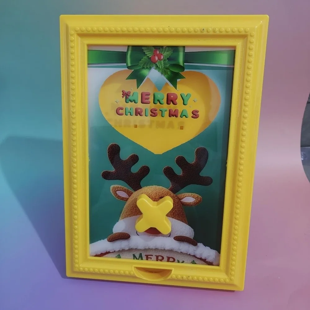 Christmas Decorations Reindeer Pattern Candy Box Dispenser Desktop Ornaments Plastic Handy Candy Frame Storage Decors