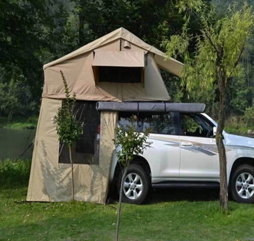 

New Design Hard Shell 4WD Roof Top Tent Camping Car Tent with Car Awning