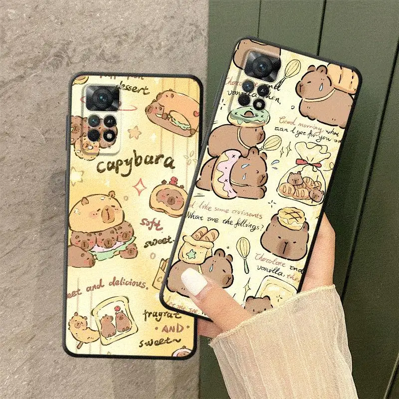 

Милый чехол для телефона с капибарой для Redmi Note 10S 12S 11S 9S 9 8 7 12 10 8T 9T 13 Pro 11 Pro 11 Pro Plus, мягкий чехол