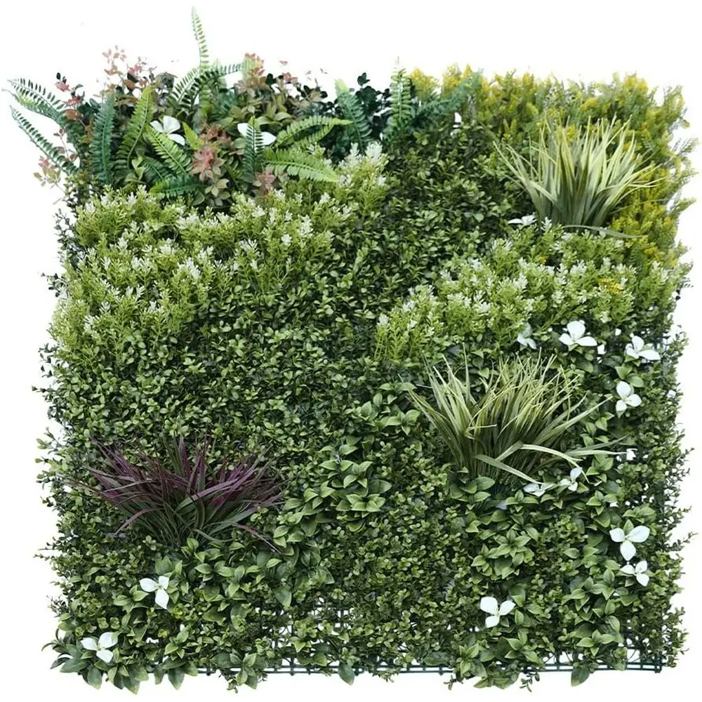 40x40 Artificial Boxwood Wall Panels - 3D Greenery for Privacy and Decor (11 Pieces)