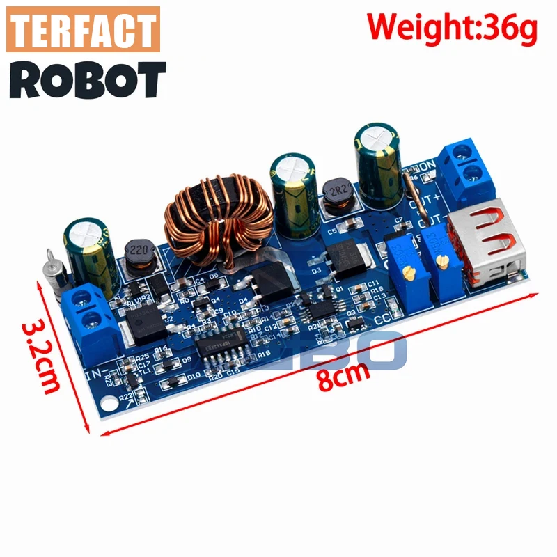 80W 4A DC-DC boost converter module with CC/CV adjustment| 2-24V to 3-30V input/output, supports multiple voltages