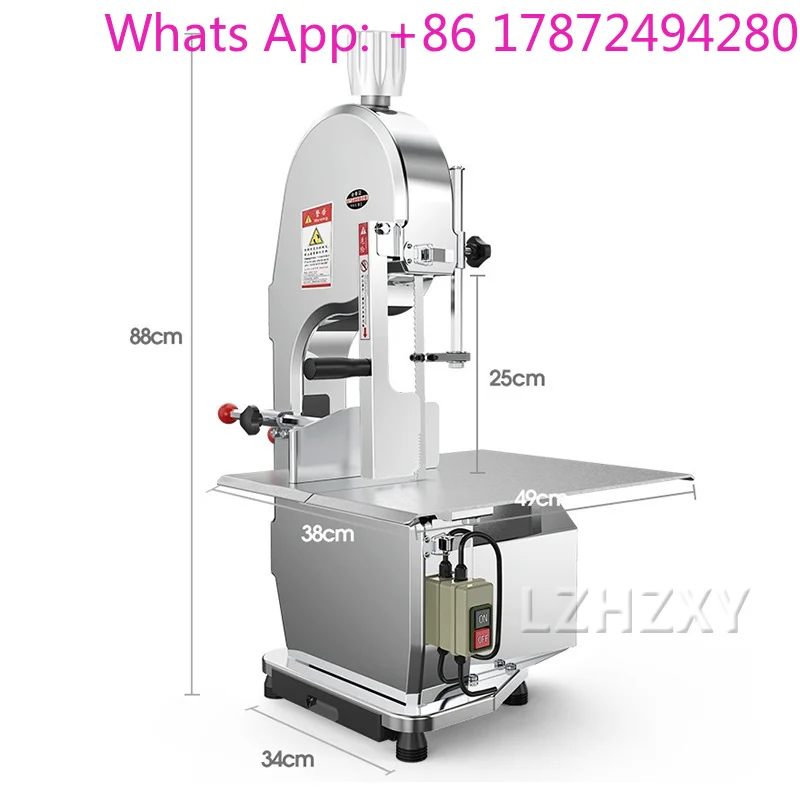 Automatic Cutter Commercial Sawing Cutting Machine Pork Ribs Frozen Pork Trotters Steak Cutting Machine 220V