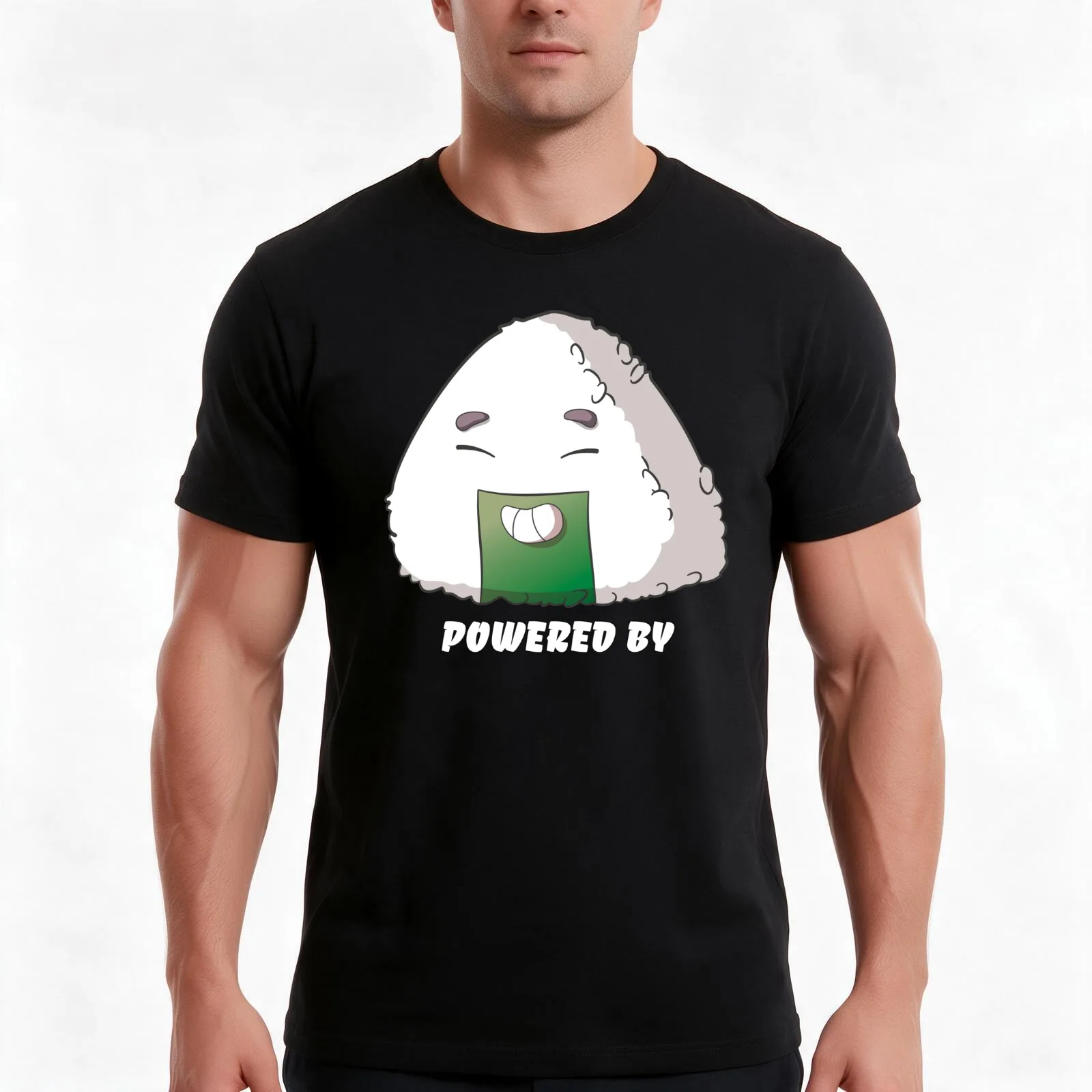Onigiri Musubi T-Shirt für japanische Food-Liebhaber, lässiges Sommer-Baumwoll-T-Shirt, Oversized Streetwear-Oberteile, Vintage-Grafikdruck