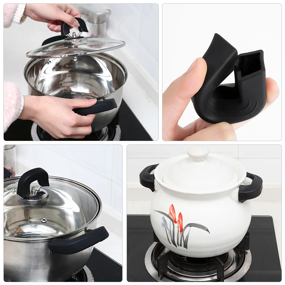 

Pot Handle Cover Heat Proof Kitchen Tool Silicone Insulated Pan Holder Cookware Parts Anti Scaling Equipment