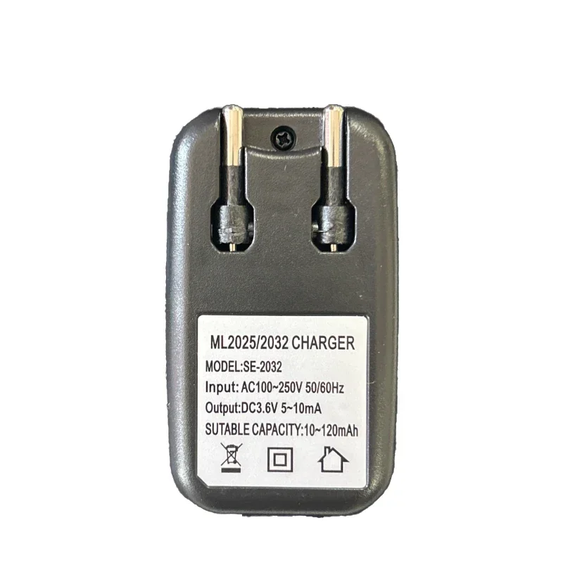 

3.6V Coin Cell Charger for ML2032 ML2025 Coin Cell Battery AC Power Supply 2032 2025 Lithium Battery Charger Adapter EU Plugs