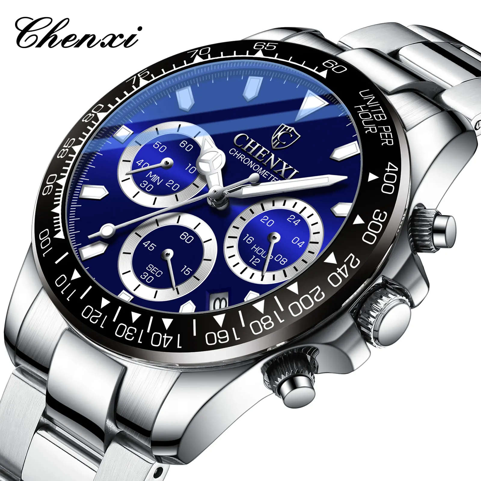 Chenxi 908 Brand Watch Men Steel Sports Watches Men\'s Army Military Quartz Wristwatch Chronograph Male Clock Relogio Masculino