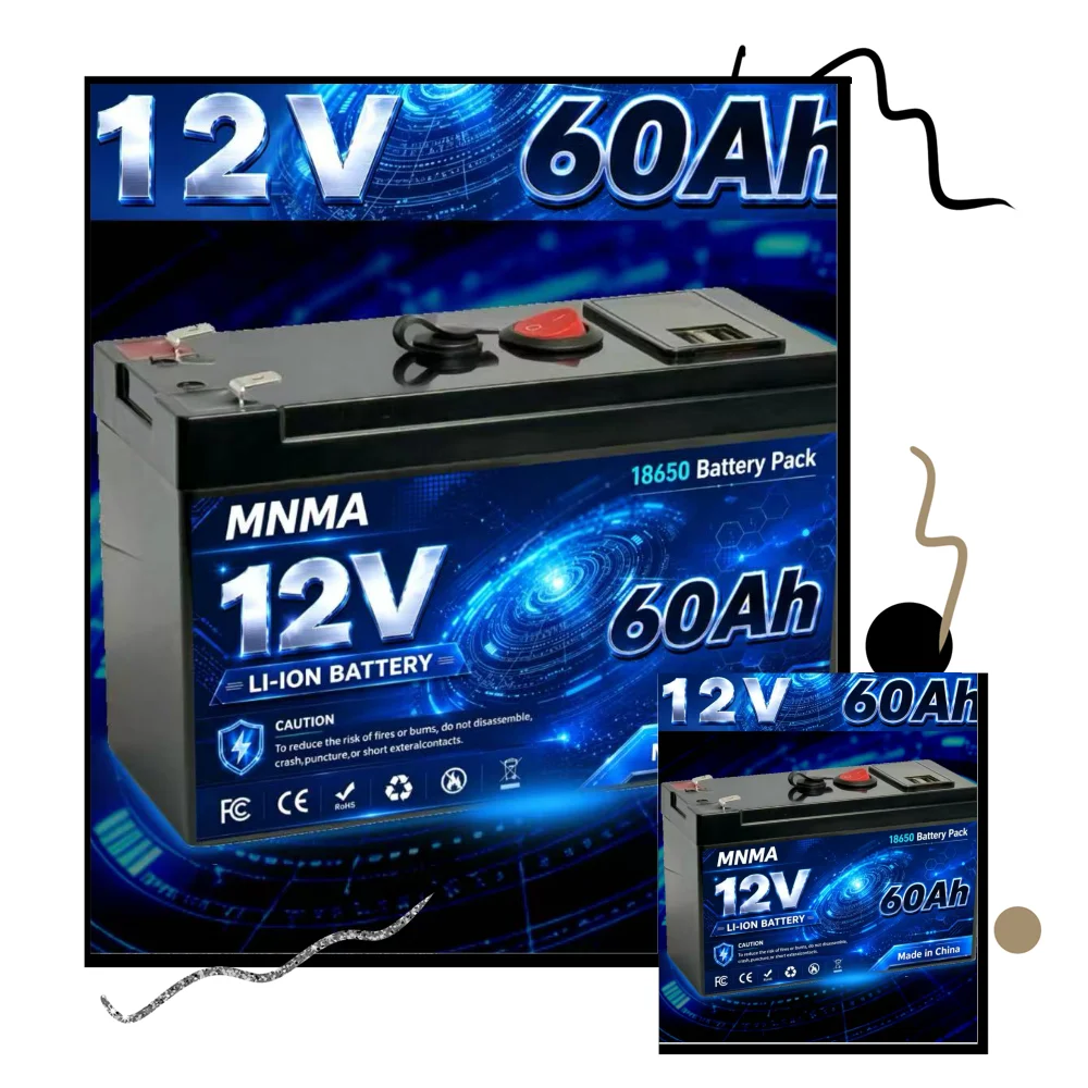 Built-in BMS 12V 100Ah  Cell, High Durability Lithium Battery for Camping, Fishing, Marine Boat, Offroad Car & Toy
