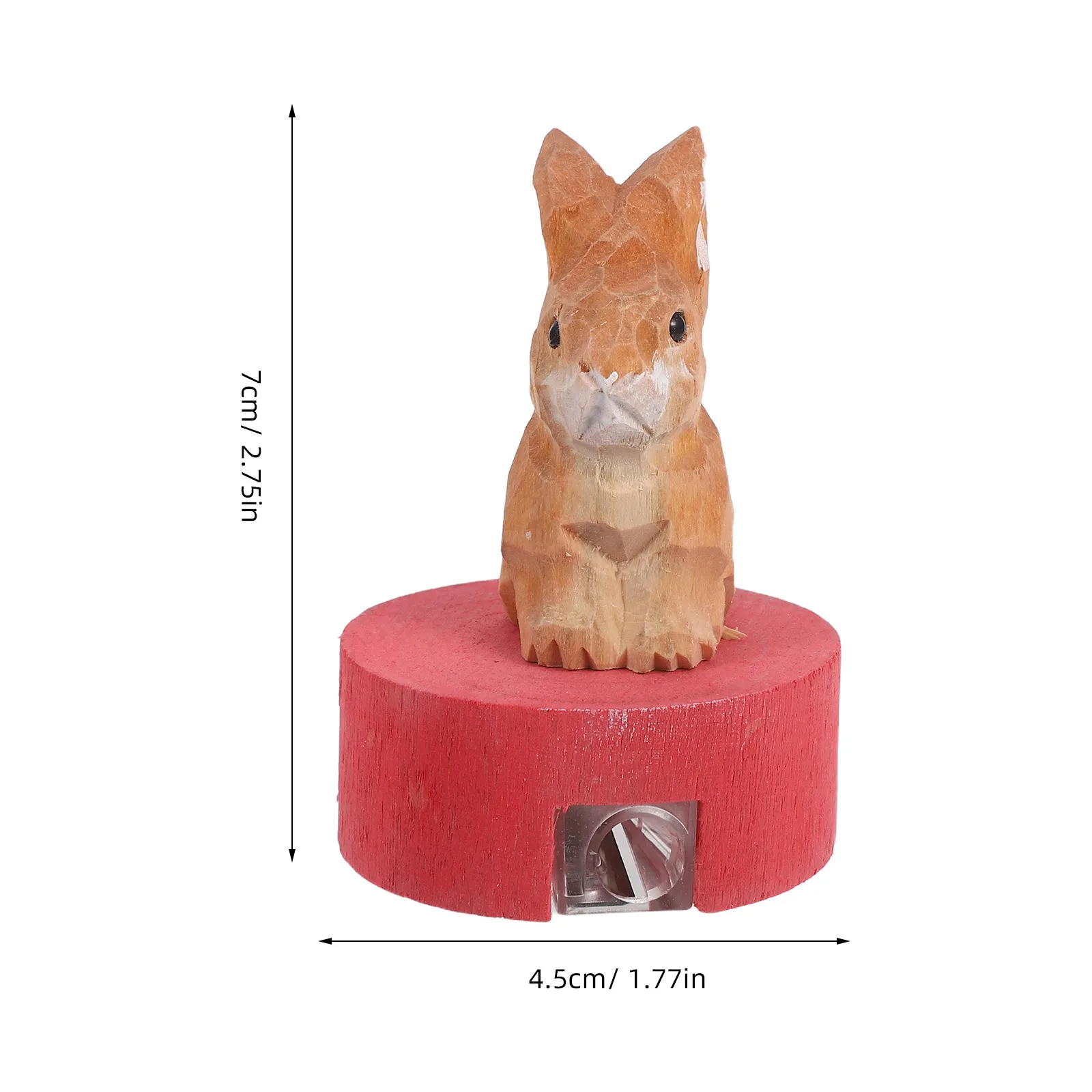 2 Stücke Kleine Kaninchen Bleistiftspitzer Holz Manuelle Spitzer für Kinder Studenten Tragbare Schule Zeichnung Liefert Nette Stationäre