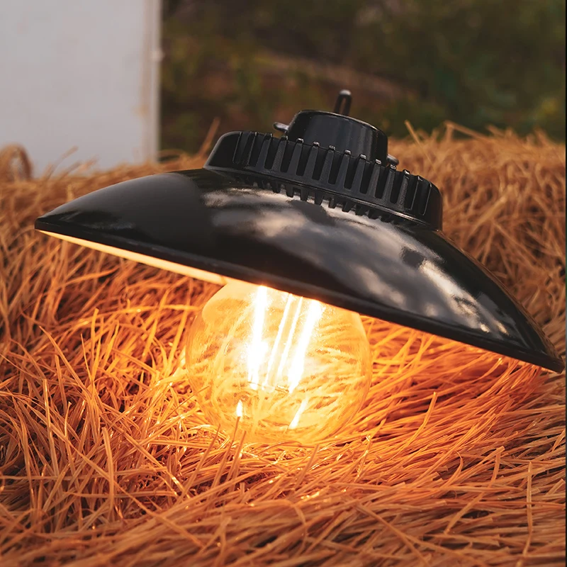 Retro LED Camping Lights Warm Atmosphere Tent Lantern With Hook Built-in Battery Rechargeable Lamp Outdoor Portable Flashlight