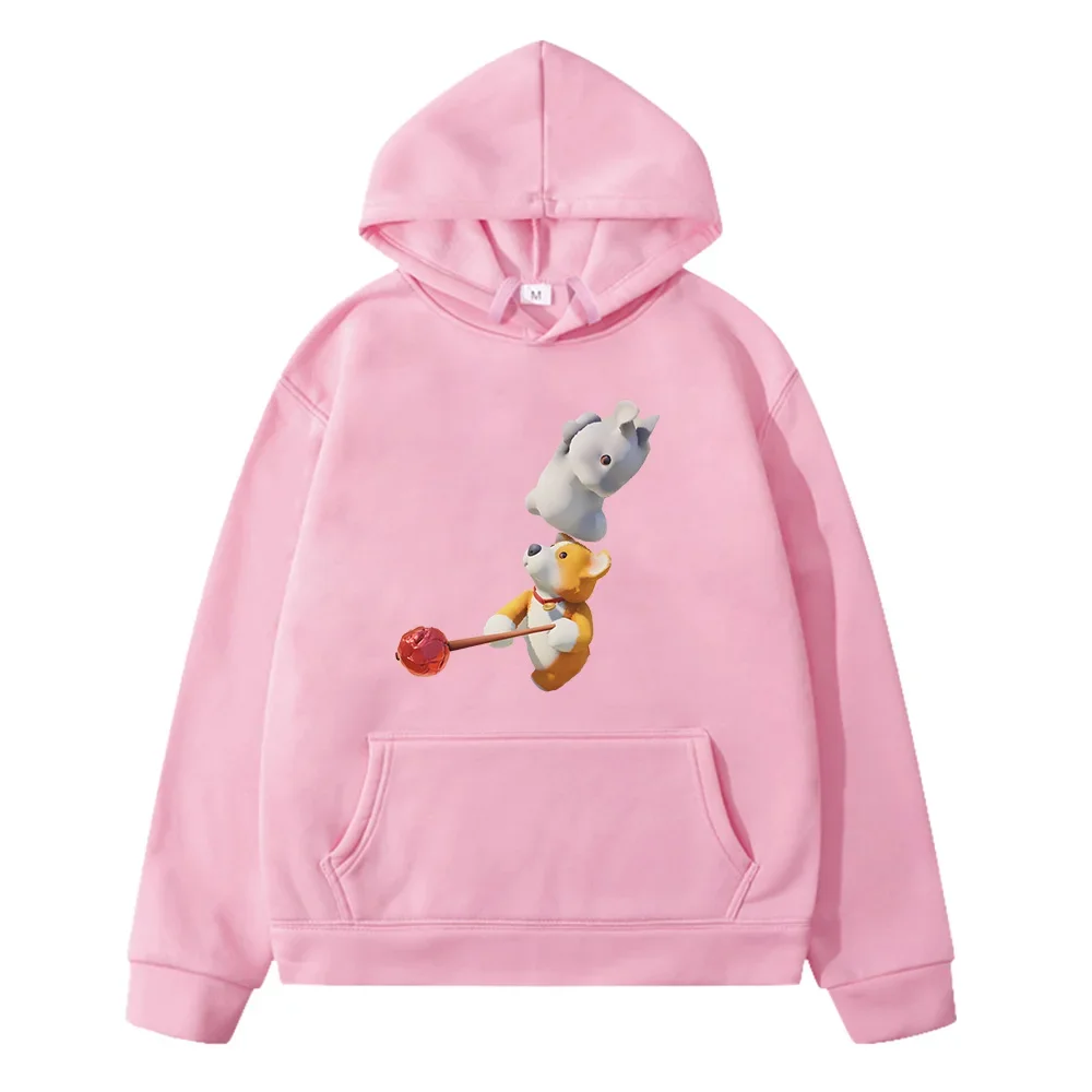 Party Animals Game Cartoon Hoodies Manga Kawaii Graphic Printing Sweatshirt  Pocket Boys and Girls Cute Clothing Autumn/Winter