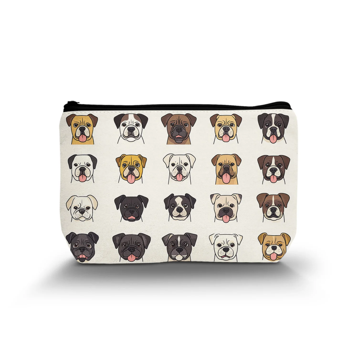 1Pc Cartoon Cute Animal Cosmetic Bag Dog Simple Durable Zipper Portable Women'S Cosmetic Bag Best Gift For Friends 8.66x5.51Inch