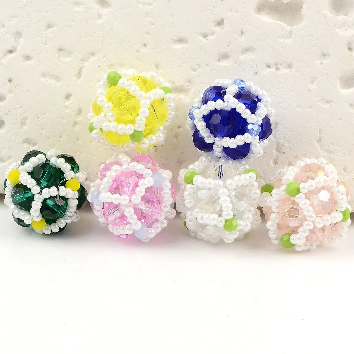 3pcs 1.8cm Random Color Mix Colorful Acrylic Beads Handmade DIY Accessories For Jewelry Making DIY Bracelet Necklace image 3