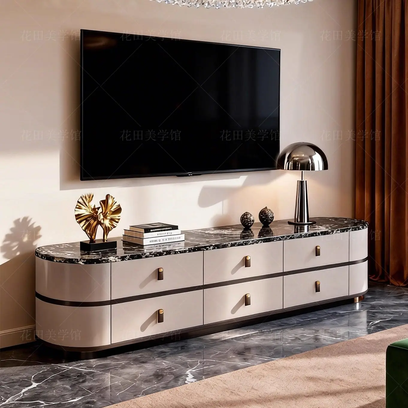 

Nordic Storage Luxury Tv Cabinet Beige European 200Cm Living Room Tv Stands Living Room Designer Mueble Televisor Furniture Home