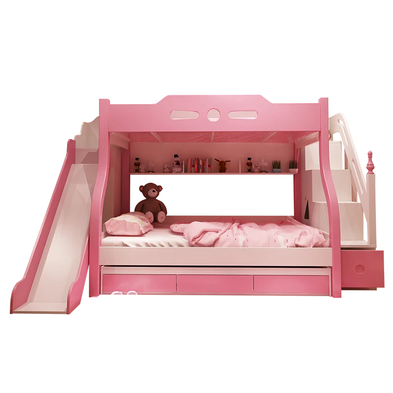 High Low Combination Double Metal Bunk Bed Slide for Boys Girls Customizable Storage Features for Home Furniture Application