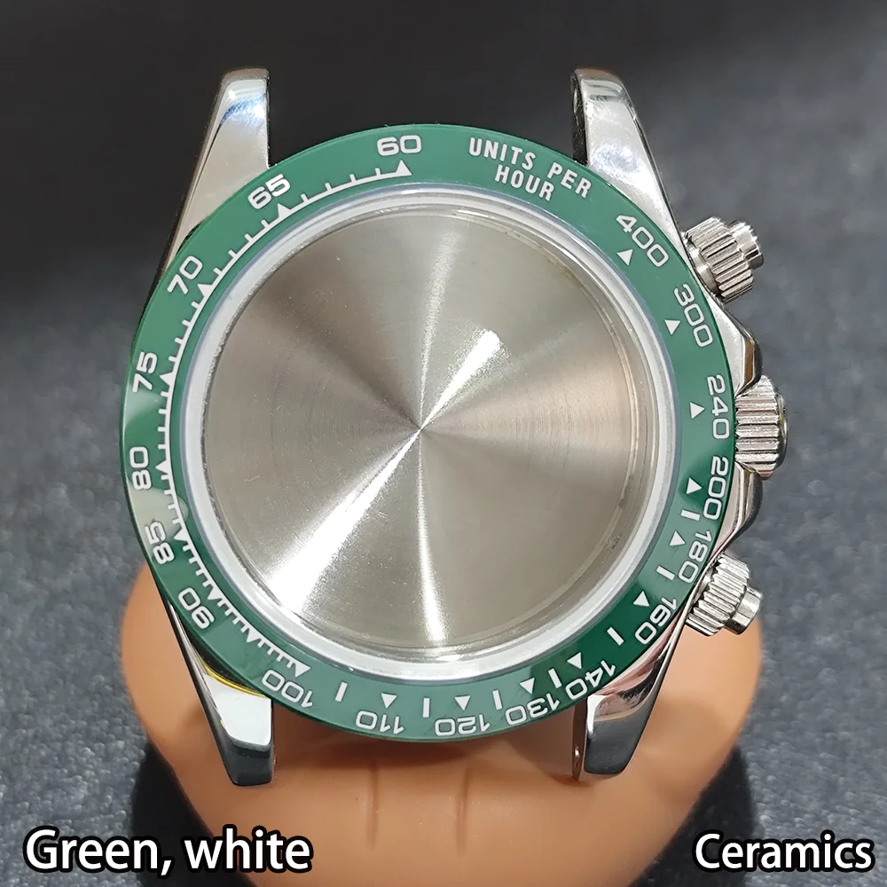 

VK63 39mm Watch Case Silver For VK63 Watches Automatic Movement Accessory Parts Fits 20mm With Strap Solid Stainless Steel