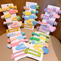 8PCS/Set Floral Baby Hairpins Korean Princess Girl Cute Hair Clips Headwear for Girl Kids Hair Accessories