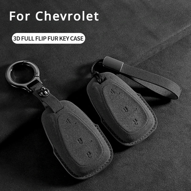 

Car Key Case Cover Protective Shell For Chevrolet Chevy Malibu Camaro Cruze Traverse Spark Equinox Sonic Volt Suede Car Keychain