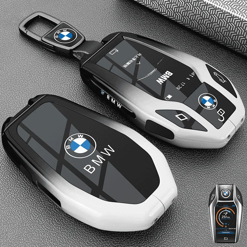 

LCD Keycase Touch Screen Car Key Bag Buckle Shell Suitable for BMW 5 Series 535le 7 Series 730li 740 8/6 Series GT X3 X4 X5 X7