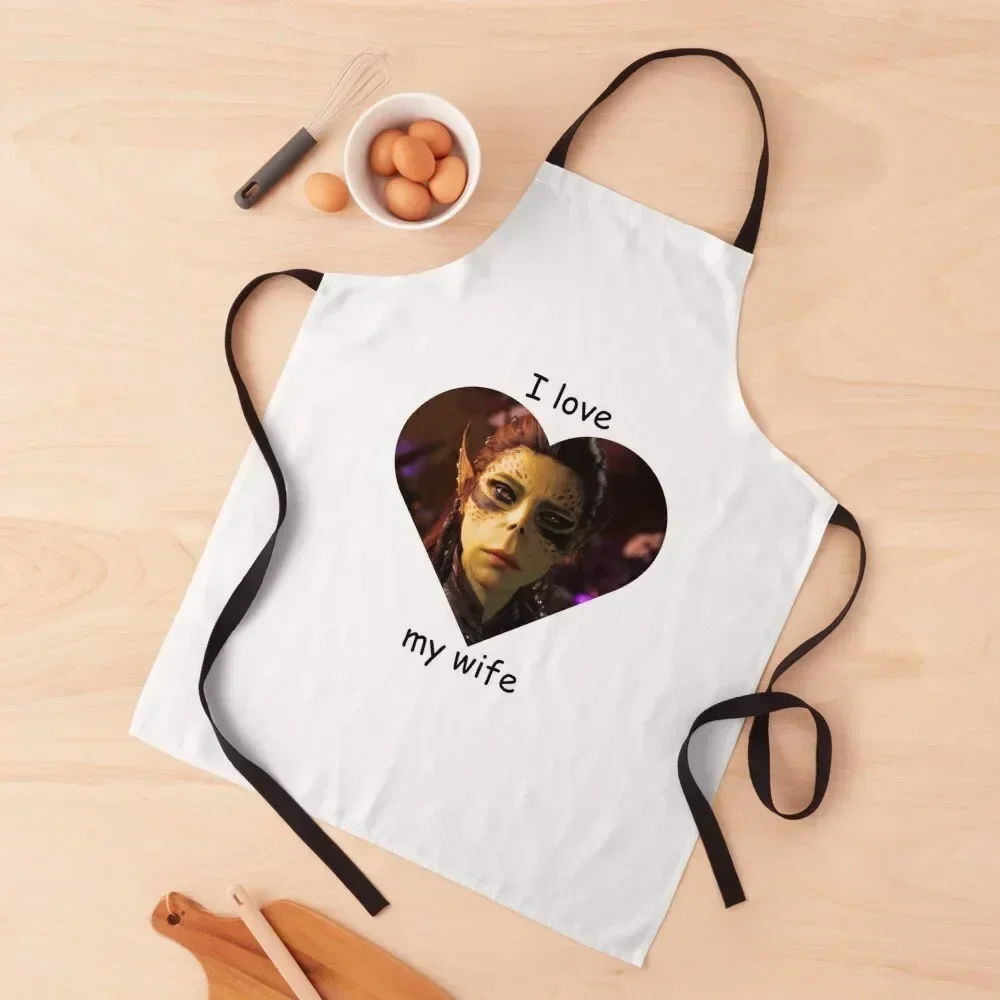 

I love lae'zel Apron Kitchen For Women Kitchen Supplies Idea Goods Barber christmas decoration Apron
