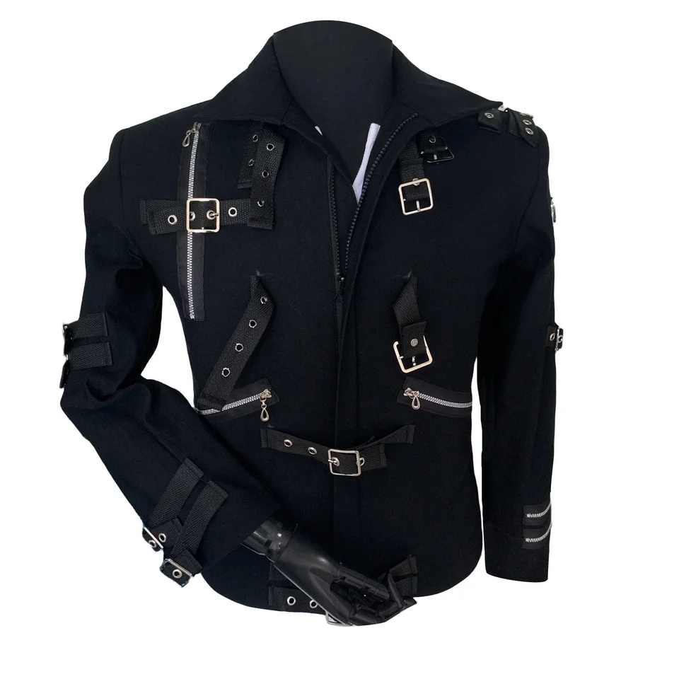 Rare Michael Jackson BAD Black Jacket for Men 4XL