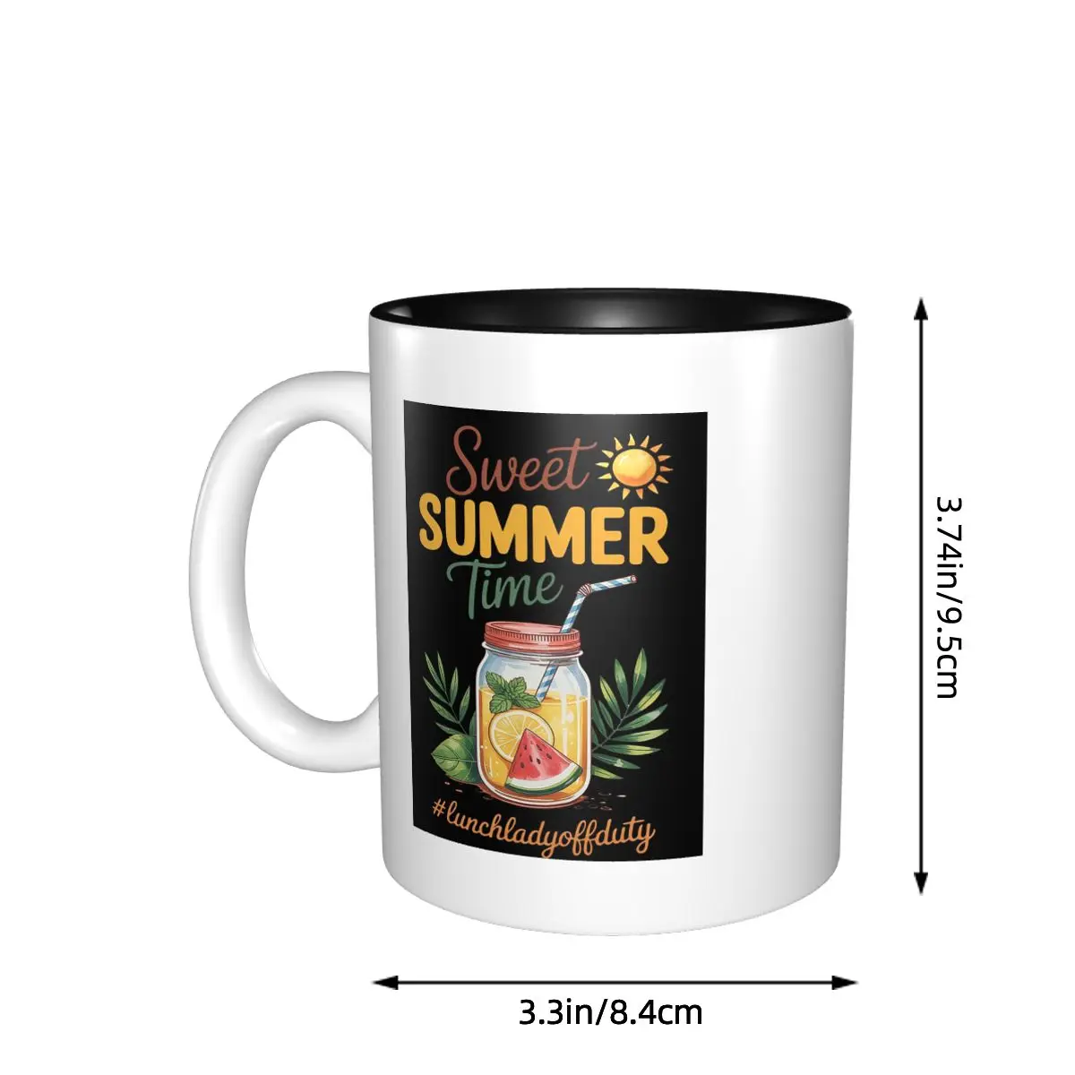 Lunch Lady Off Duty Summer Break Last Day Of School Mug Funny Ceramic Coffee Cups Tea Mugs Milk Cup Drinkware Gift for Friends