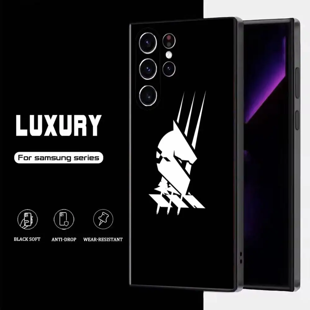 حافظة هاتف بشعار فرسان لهاتف سامسونج S25، S24، S23، S22، S21، S20، S10، Ultra، Plus، Lite، FE، غطاء أسود من السيليكون الناعم