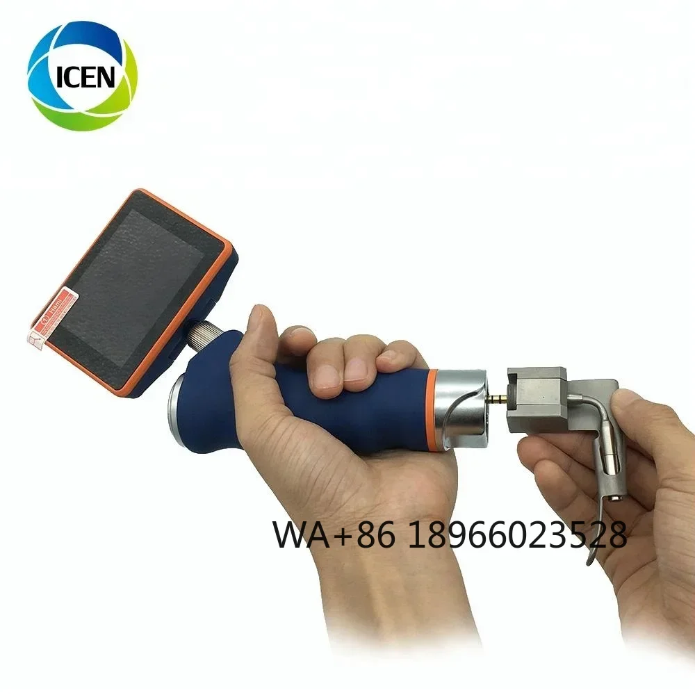 IN-P020 Portable Digital Rechargeable Fiber Intubation Video Laryngoscope With a adult Blade