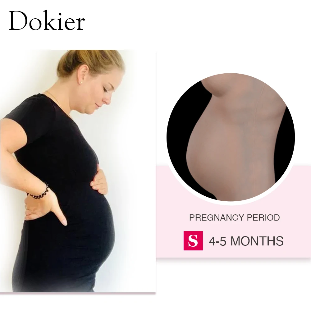 Dokier Realistic Silicone Fake Belly Silicone Pregnancy Belly Baby Bump Silicone Prosthetics Tummy Crossdresser Cosplay