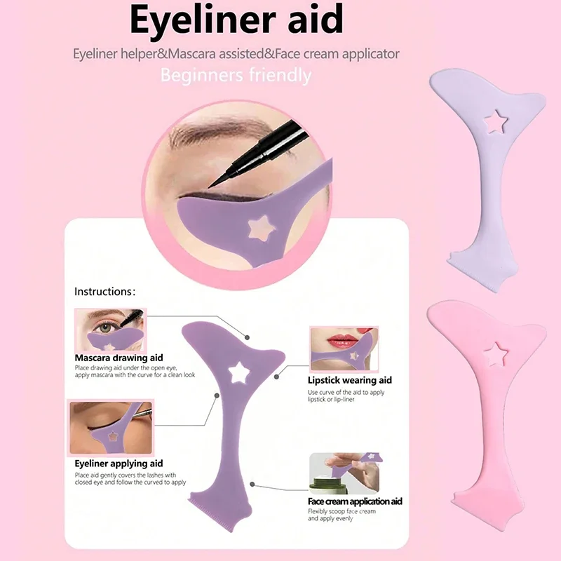 Applicatori per eyeliner Stencil per occhi Ciglia Ombretto Applicatori per labbra Strumenti di aiuto per il trucco Guide Mascara Scudo per trucco riutilizzabile