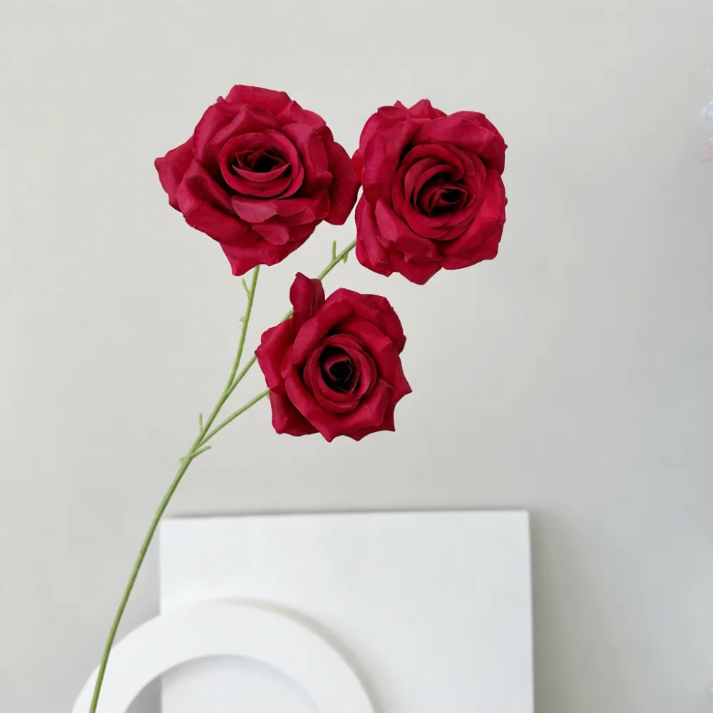 High Quality Silk Gradient Rose Floral Row For Wedding Festival Decoration Photography Studio Ornament Table Decor