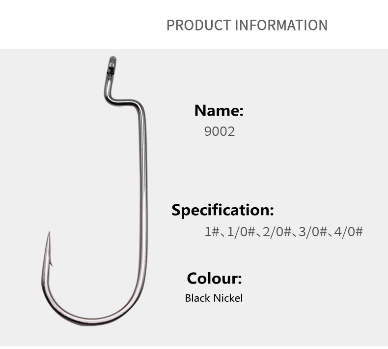ZYZHE 10~12 Stück/Beutel Texanische Haken Offset-Haken aus Hochkarbon-Stahl BKK Crank-Haken für Weichköder Softjerk Pesca Angelzubehör – Detail 5