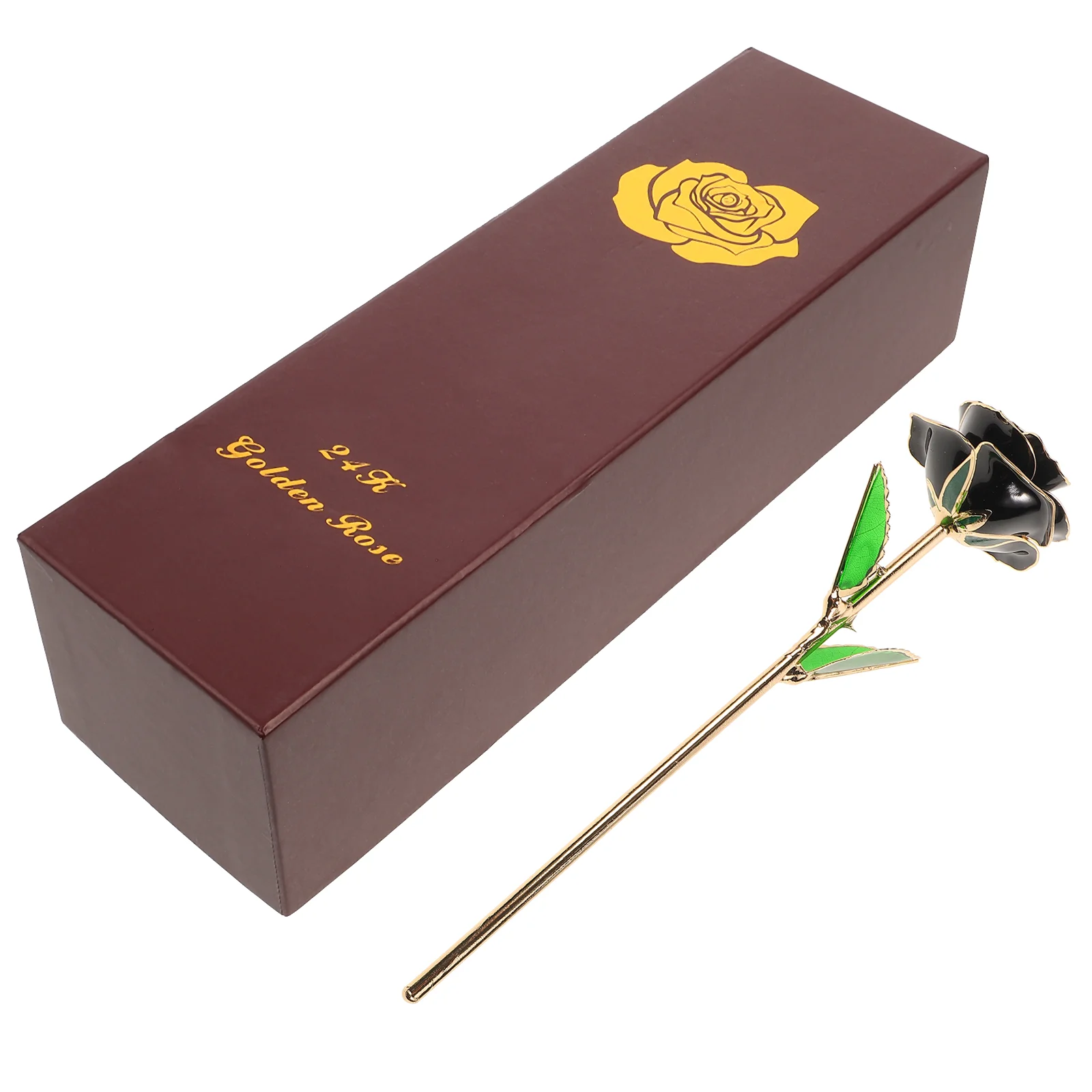 Regalos conmemorativos Flor de rosa artificial para superficie de pintura del día de San Valentín 24k