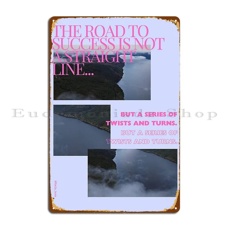 Facts Lens Soul Scenery and Foggy In The Modern Trend, Ocean of Truth and Quotes Metal Sign, Club Bar Cinema, 18 Poster