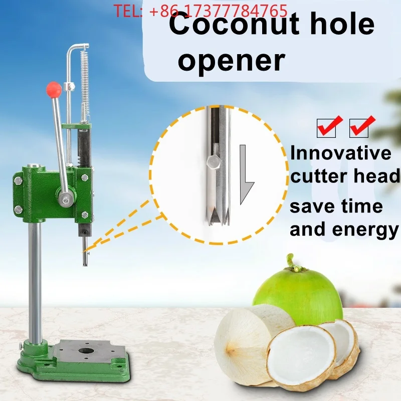 Coconut green hole machine to open coconut artifact manual portable stainless steel commercial open shell tool