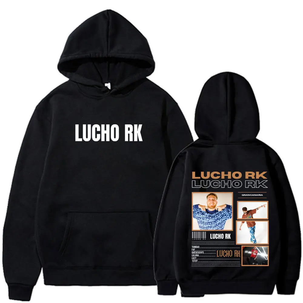 مغني الراب Lucho Rk ألبوم جولة 2025 الجرافيك هوديي الرجال النساء الهيب هوب سترة أنيقة تحمل شعار لعبة البيسبول طويلة الأكمام سميكة عادية Harajuku بلوزات