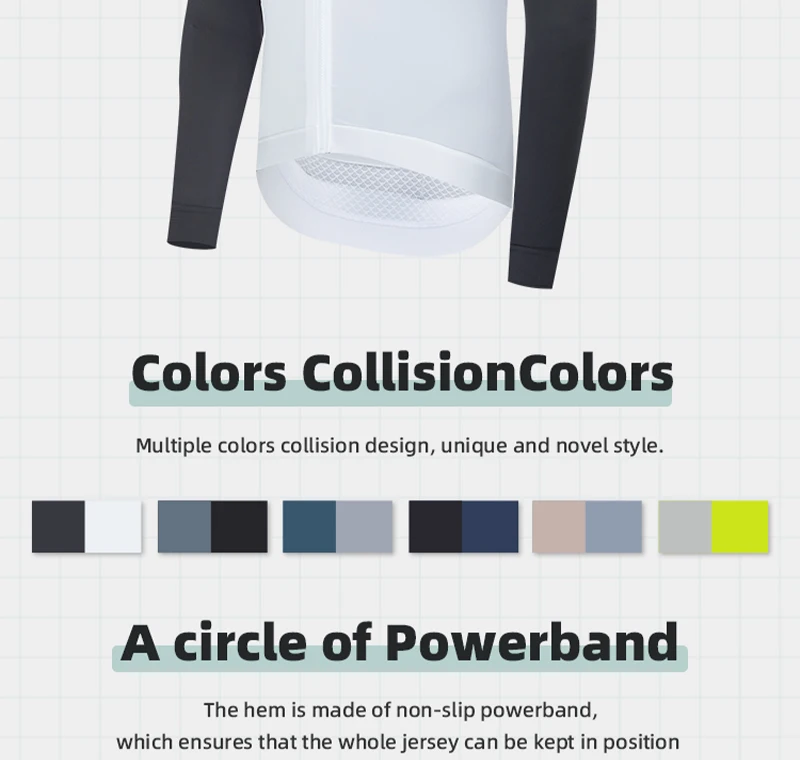 YKYWBIKE Herren Radtrikot Frühling Langarm Full Road Bike Shirt Fahrradtrikot MTB Atmungsaktive Fahrradbekleidung – Detail 3