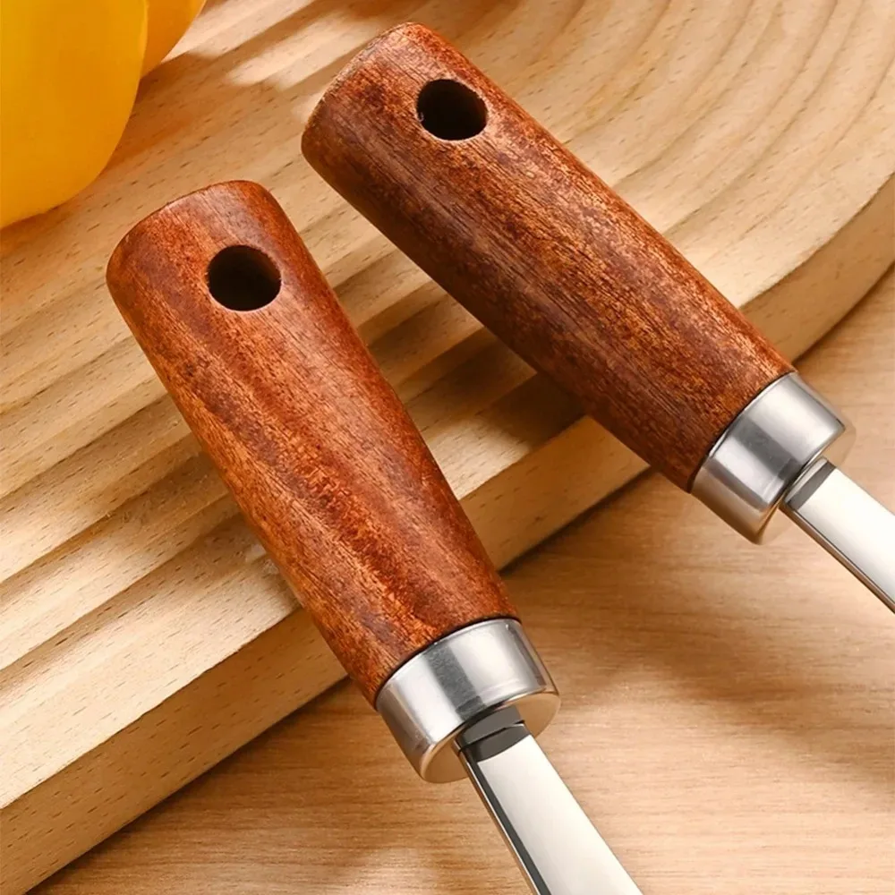 

2 Piece Upright Stainless Steel Rice Spoon Heat-resistant Anti-Stick Rice Shovel Comfortable Grip Wood Handle Cooking Spoon