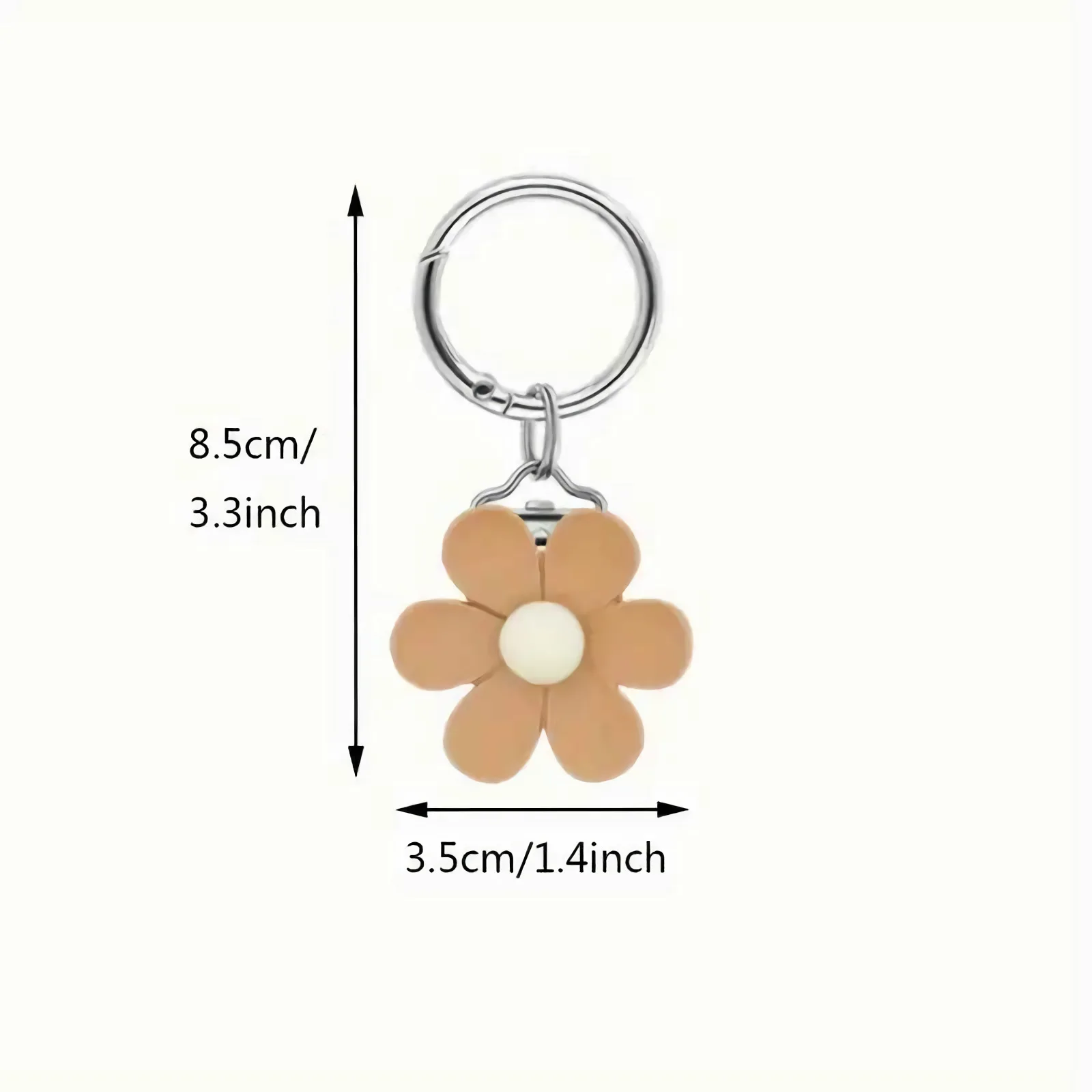 5Pcs Color Resin Simulation 3D Sunflower Travel Hat Clip, Sunglasses Hanging Clip, Women's Bag Pendant，Keychain