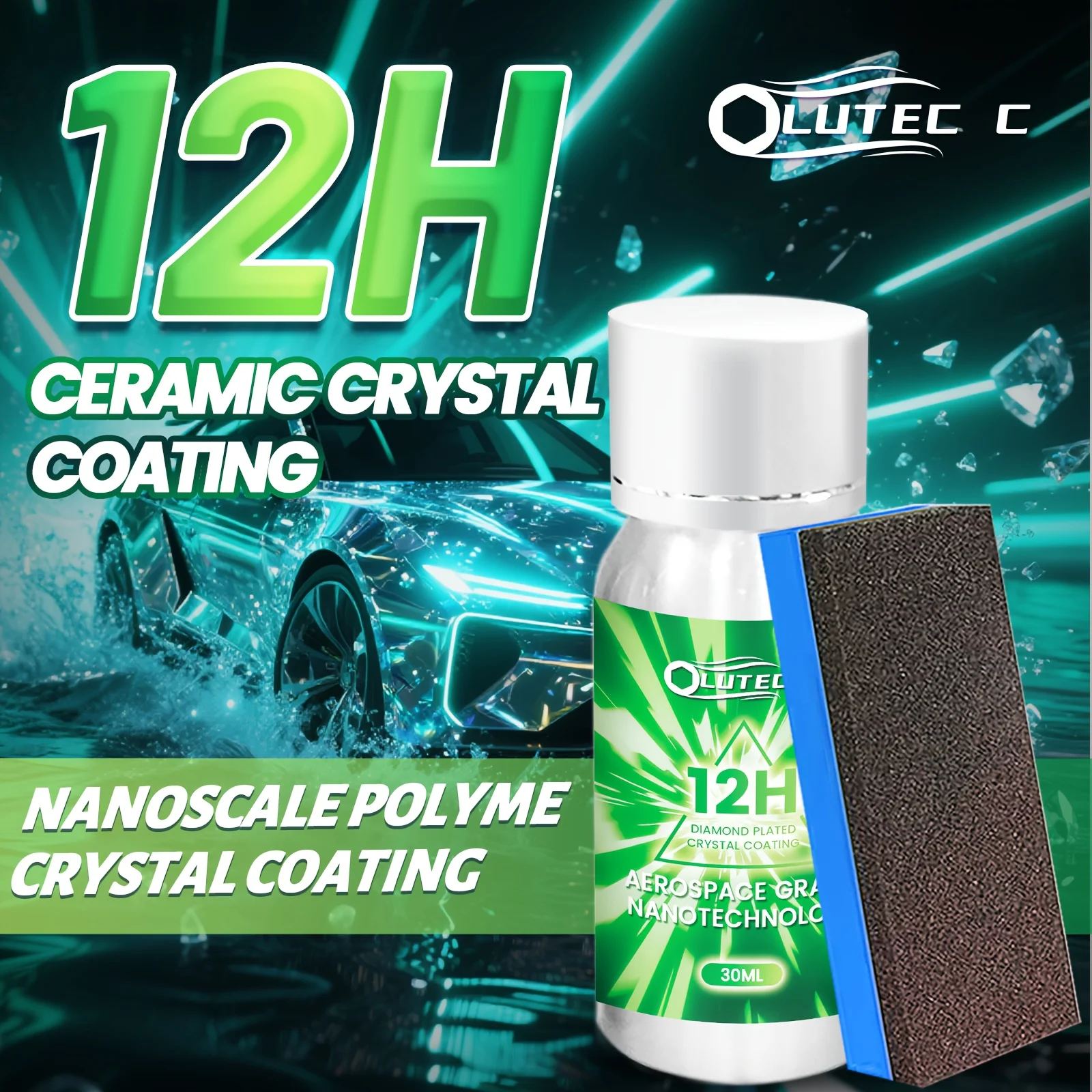 

Нанокерамическое покрытие, 30 мл, 12 часов, превосходное до 9 часов, глянцевое, устойчивое к царапинам и воде, долговечный комплект защиты автомобильной краски