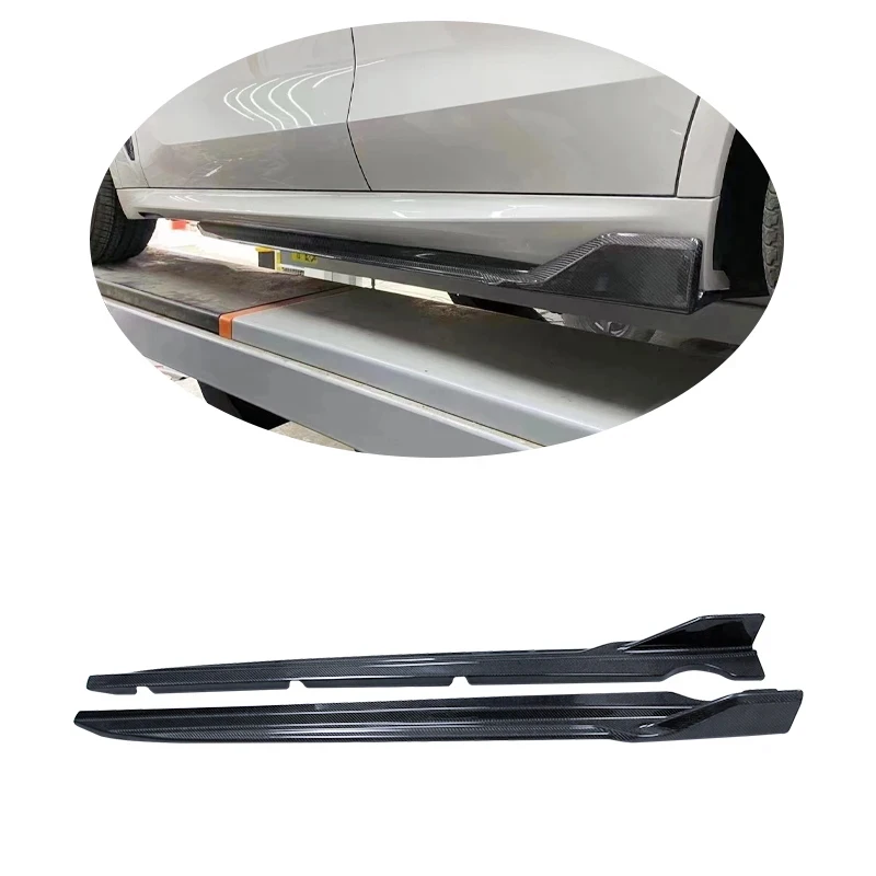 

Hot Selling Carbon Black Wor Style for Carbon Fiber Skirts Side Kit Car Bumper Exterior PartSide Skirt Lip