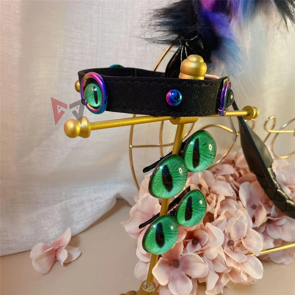 New Devil Demon Cat Fox Ears Hairhoop Wings Eyes Tail Earrings Necklace Animal Cosplay Headwear Simulation Costume Accessories