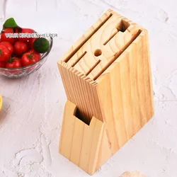 Wood Knife Holder Rest Bamboo Knife Block Stand Knives Storage Shelf Rack Storage Box Organizer Kitchen Accessories Tool