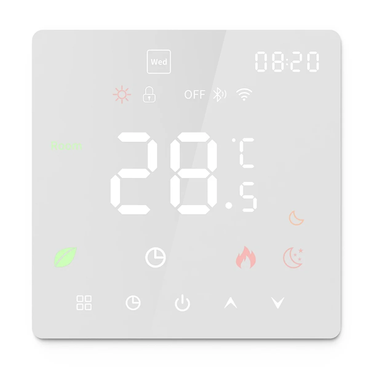 Thermostat WIFI Graffiti écran tactile Thermostat de chauffage Thermostat intelligent WIFI blanc 3A plomberie/chaudière murale suspendue