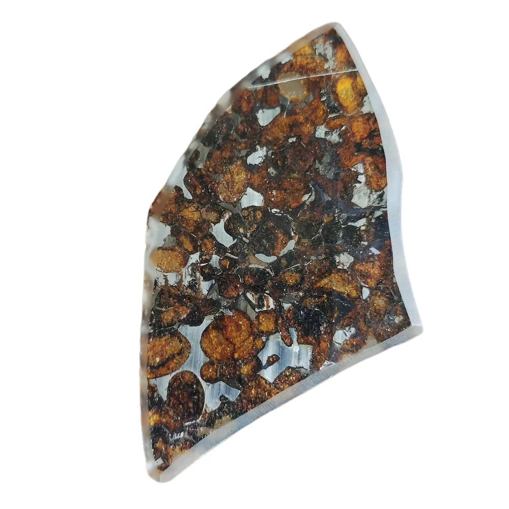 21.2g SERICHO Pallasite Olive Meteorite Slices Natural Meteorite Material Olive Meteorite Specimens - From Kenya - QA264