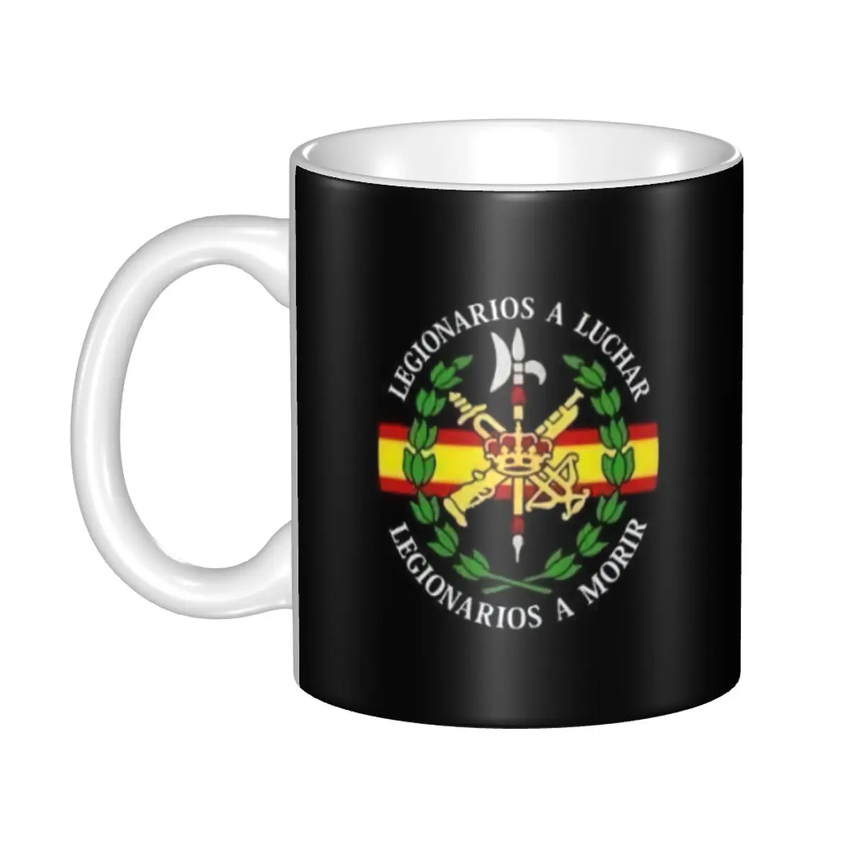 

Spanish Legion Coffee Mug DIY Custom Coat of Arms of Spain Ceramic Tea Milk Mug