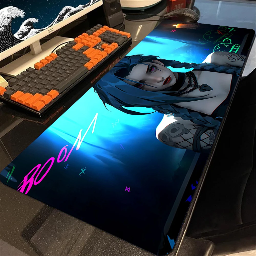 Hot Sell Gamer Arcane Desk Mat Large Mousepad Gamer Accessories PC Computer Keyboard Desk Pad ALeague of Legends Jinx Mouse Pad