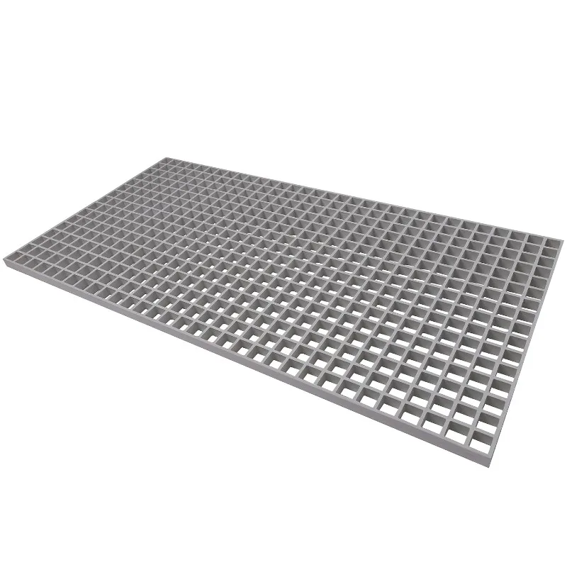 2 PCS Grey Plastic Grid Drainage Mat, 37x33.5cm Egg Crate Grid Sheet Aquarium Divider Pet Cage Bottom Panel DIY Parts
