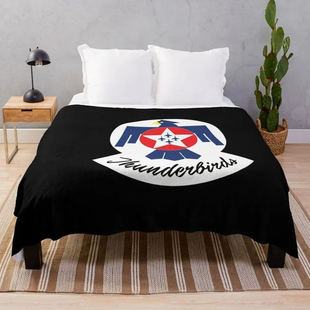 USAF Thunderbirds Logo Throw Blanket blankets ands Baby Blankets